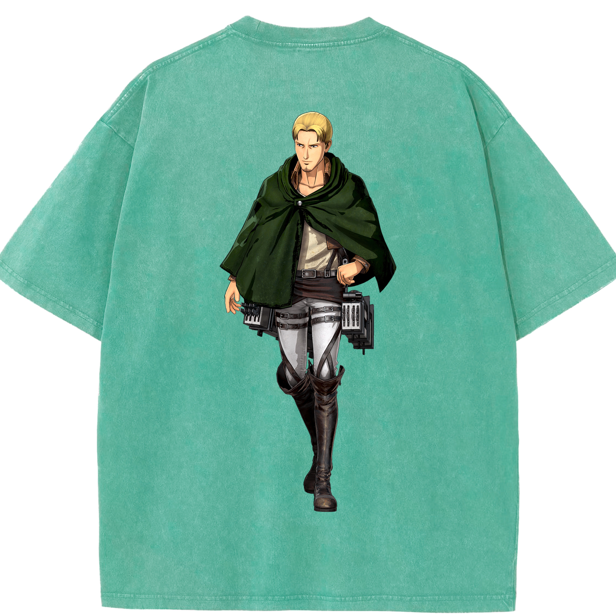 （画像用） 進撃の巨人 Attack on Titan 綿100% ヴィンテージ風 半袖Tシャツ（背面プリント）
